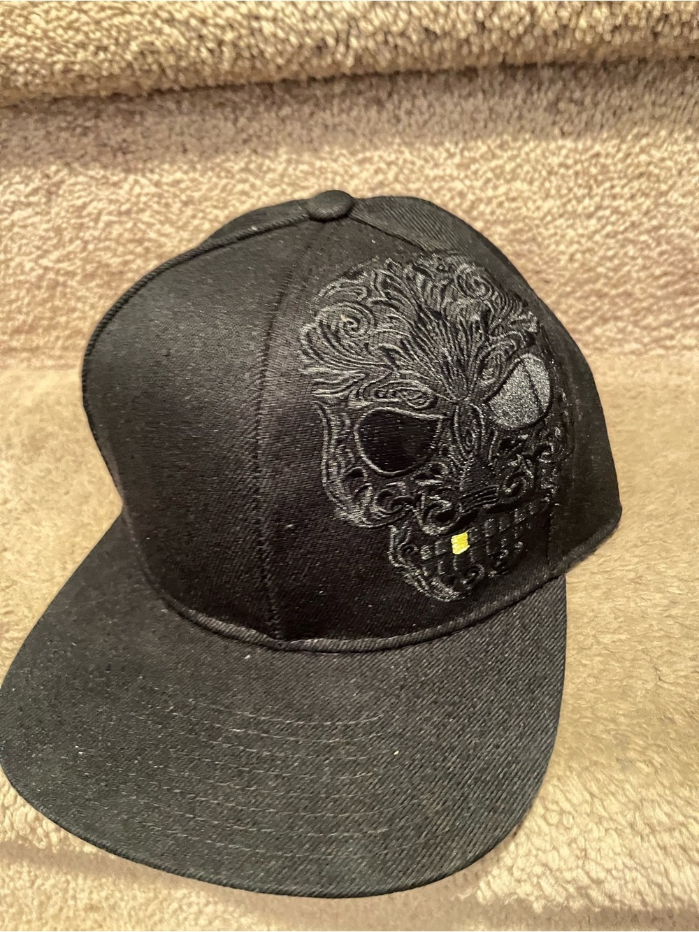 New King Baby Black Skull Embroidered Snapback Hat - Rare, beautiful!, pricey. - Picture 3 of 5
